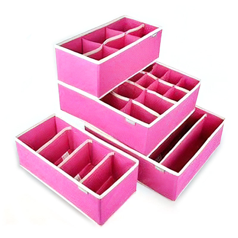 4Pcs / Set Non-Woven Fabric Cabinet Divided Storage Box for Underwear Socks 4Pcs / Set Non-Woven Fabric Cabinet Divided Storage Box for Underwear Socks